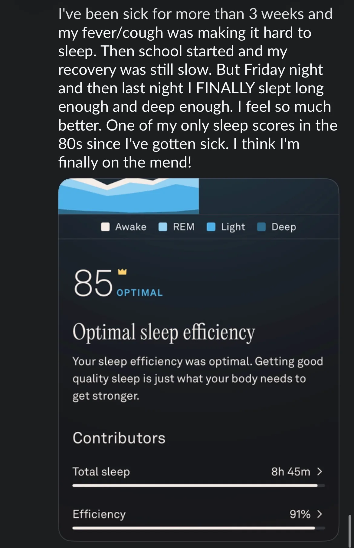 Client win shared in the Nurture community