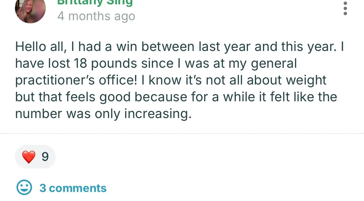 Client win shared in the Nurture community