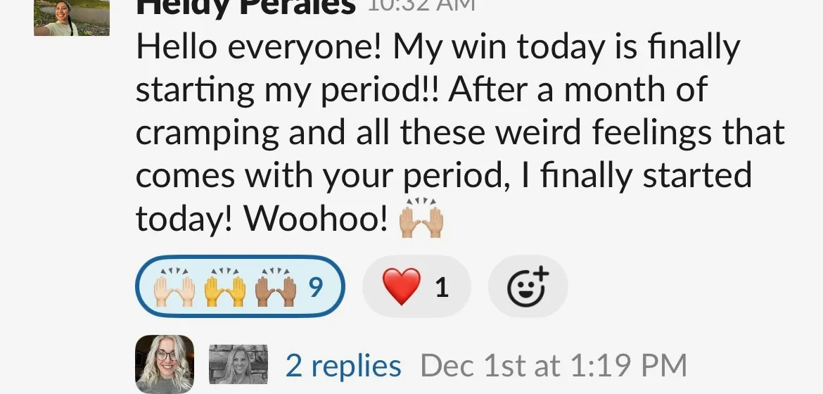 Client win shared in the Nurture community